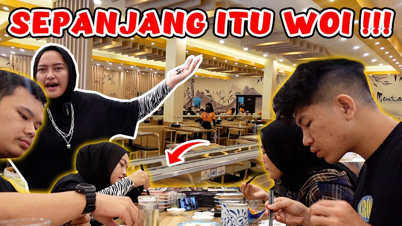 MAKAN DI TEMPAT SUSHI TER PANJANG SE ASIA TENGGARA !!! CUMA 10 RIBU !!