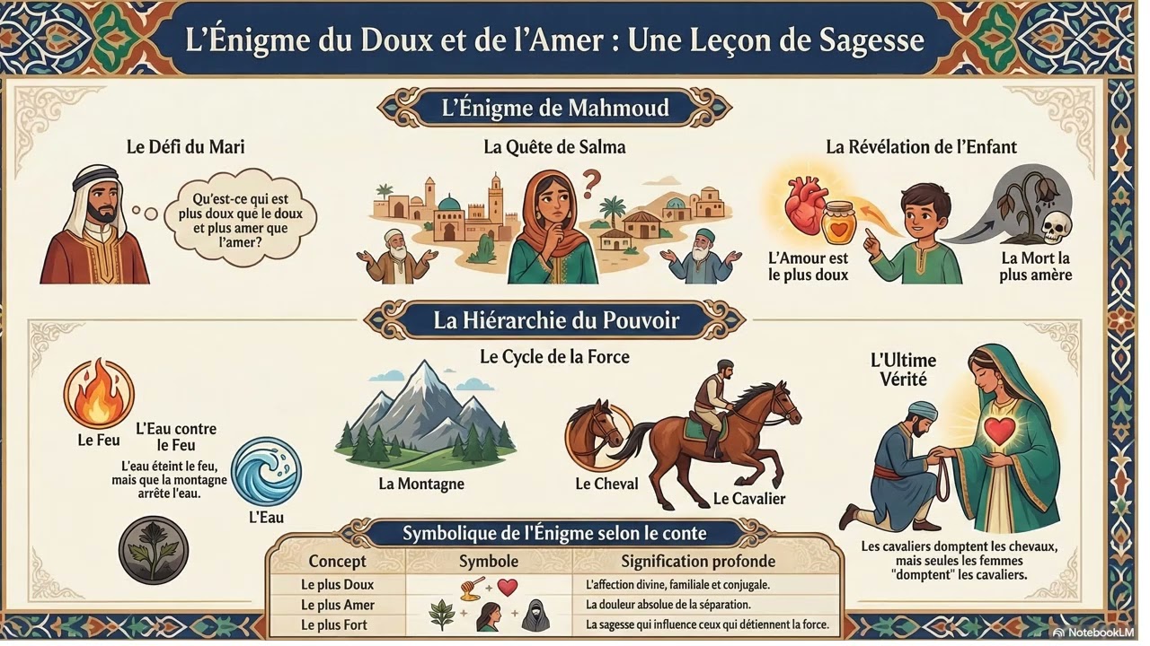 Apprenance : Lecture psycho-pédagogique, par l'IA, du conte societal   الحلو والمر de Naima Mehailia