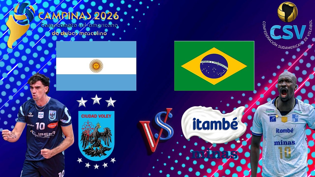 🇦🇷 Ciudad Vóley vs Itambé Minas 🇧🇷 Tercer Lugar 🥉 Sudamericano de Clubes Voleibol 2026