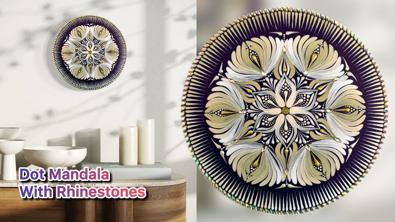 Gorgeous Dot MANDALA Art Designs Glimmering with Rhinestones!
