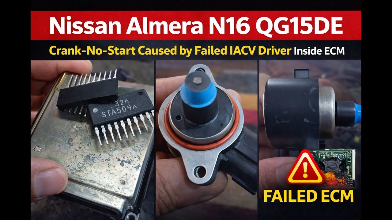 2007 Nissan Almera N16 QG15DE | Crank-No-Start Caused by Failed IACV Driver Inside ECM