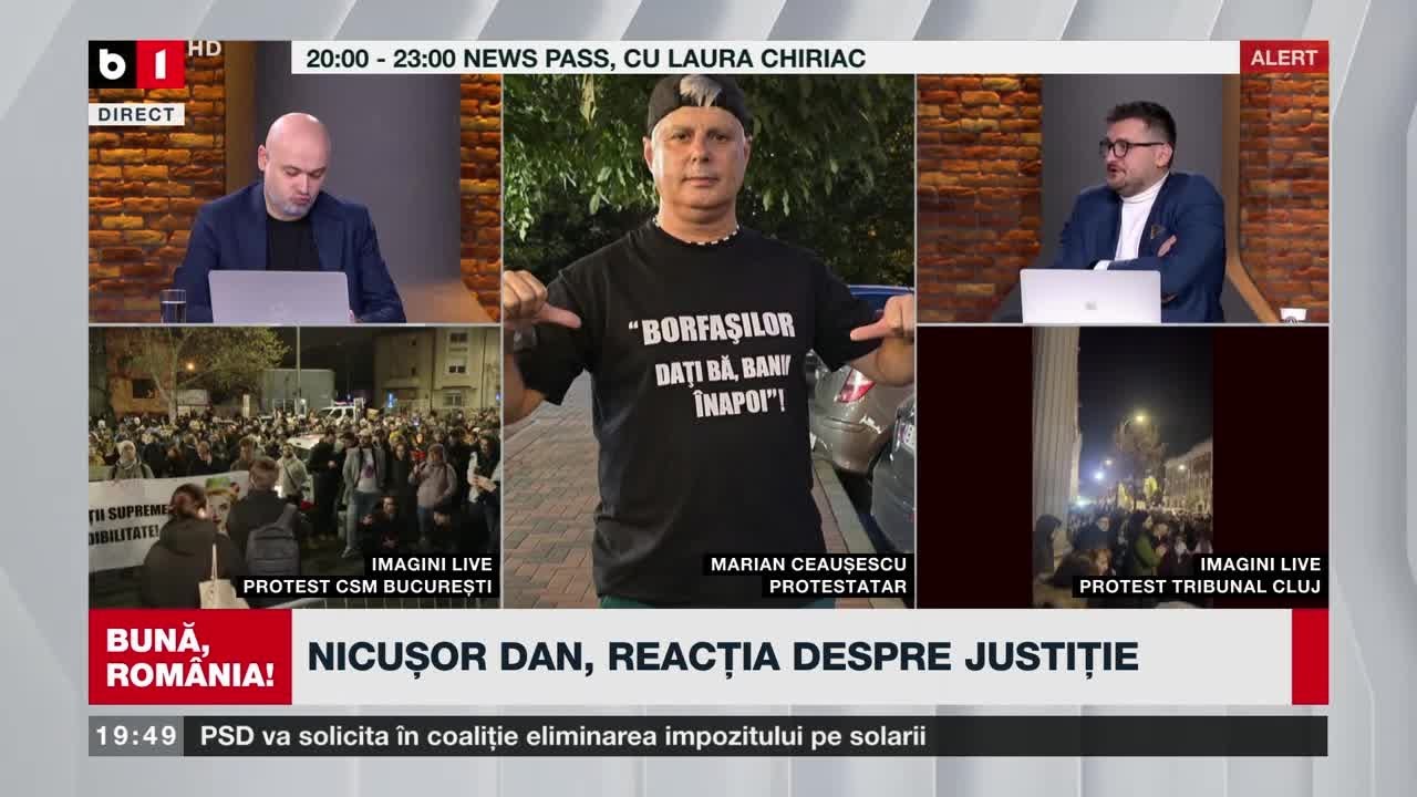 Protest &icirc;n fața CSM, după documentarul Recorder. Știri B1TV_10 dec. 2025