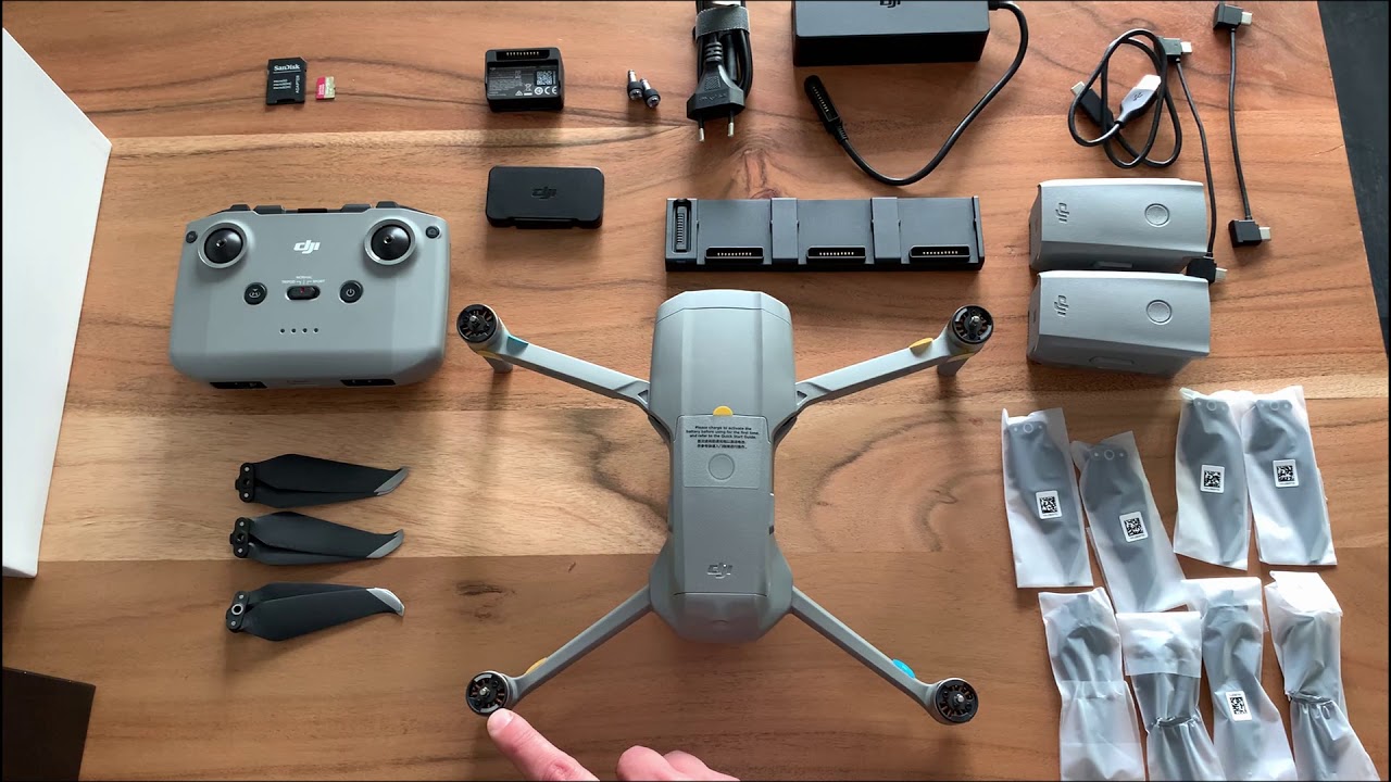 DJI Mavic Air 2 - Unboxing / Propeller Assembly / Avoid Battery Error