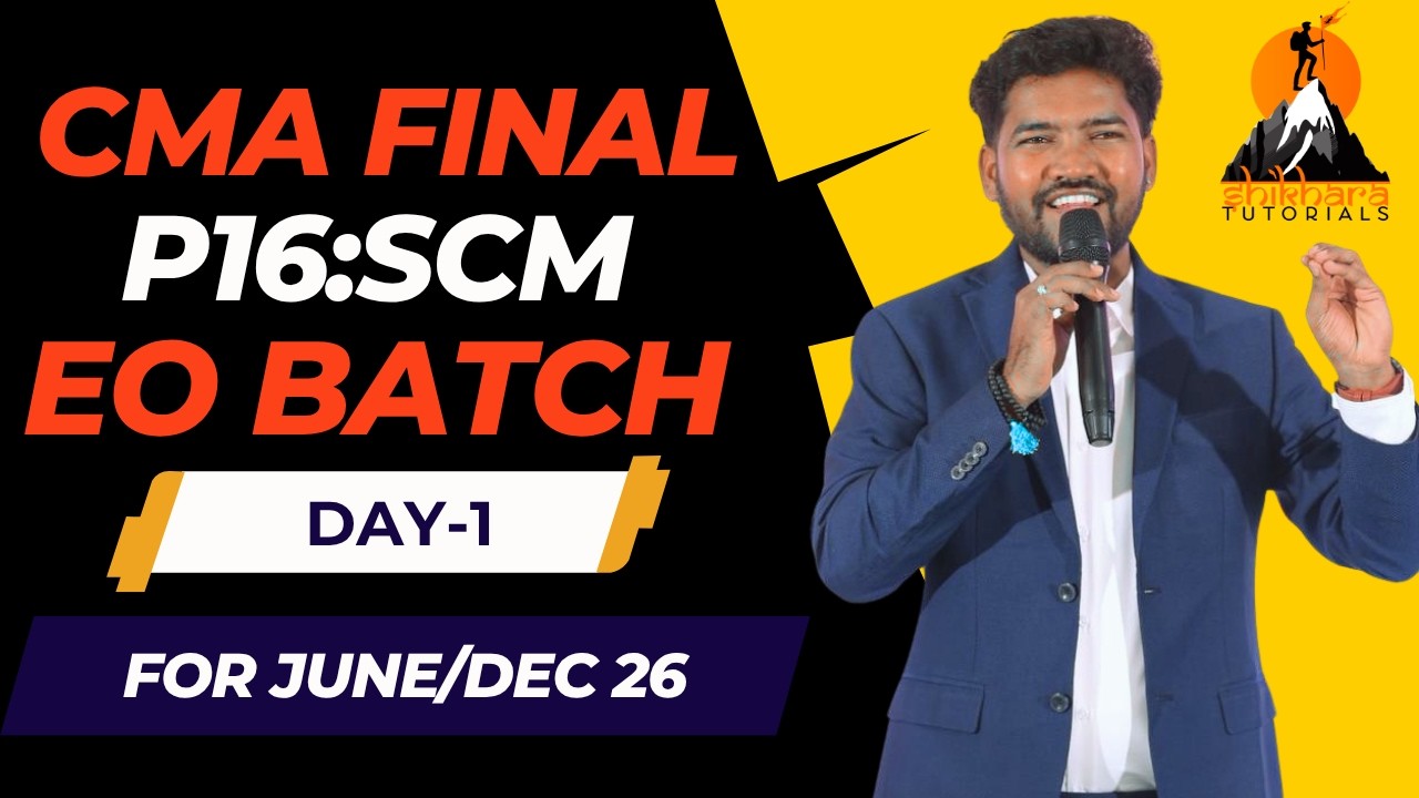 CMA FINAL  | P16 SCM  | EO  BATCH |  100% ENGLISH | JUNE/DEC 2026 | CMA DQ NAWIN SIR