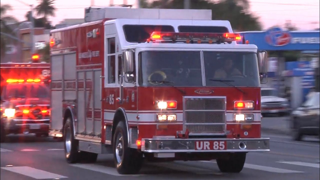 LAFD USAR Task Force 85 Responding To A Cliff Rescue!