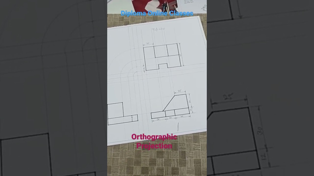 Orthographic Projection Question Engineering Drawing Classes by Vipin Sir