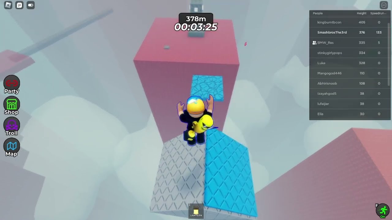 (No Audio) Roblox Gravity 2 Player Obby Speedrun (500M, 4:44, Sprint Gamepass Only) Blue POV Only