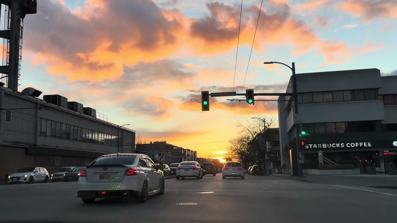 Driving through Kingsway, from Burnaby to Vancouver #travel #traffic #relax #roadtrip #drive ￼