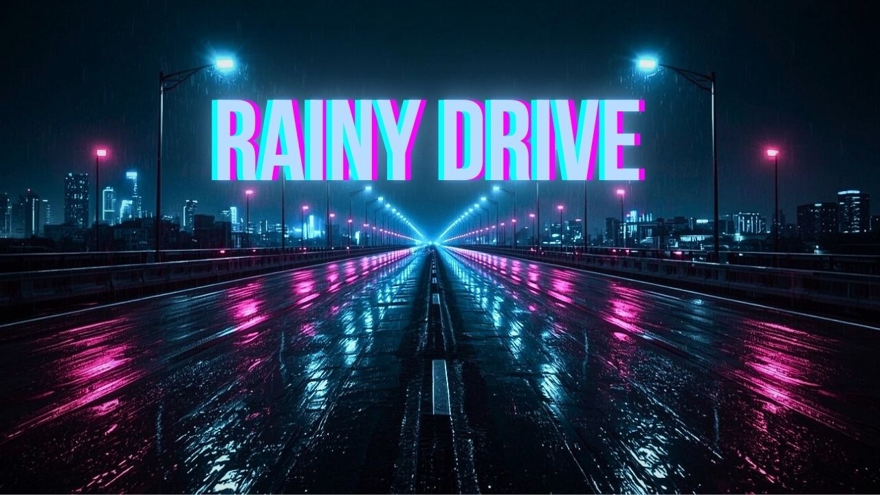 Rainy Night Drive Through Neon City | Dark Atmospheric Electronic