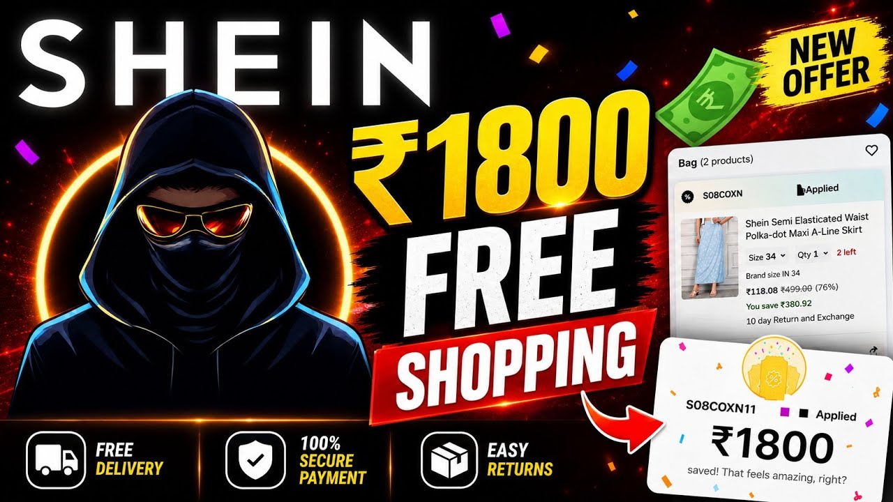 Shein 1800 free shopping 🛍️ shein wallet ₹1000 free shopping | shein se free shopping | #SheinVerse