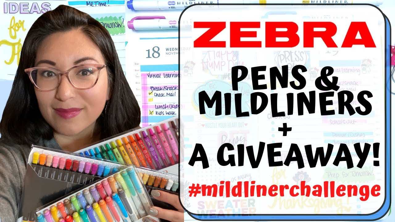 I&rsquo;M A ZEBRA ARTIST AMBASSADOR! MILDLINER HIGHLIGHTERS & PEN SWATCHES | GIVEAWAY! #MILDLINERCHALLENGE