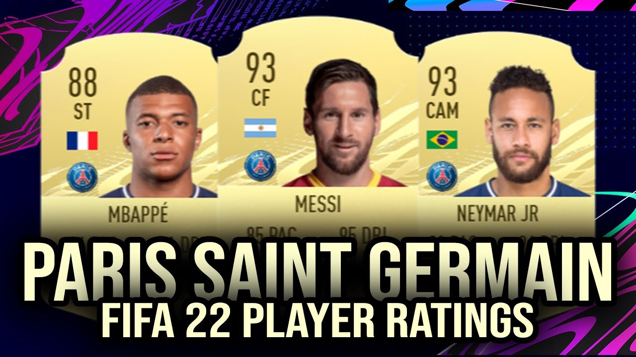 FIFA 22 | PSG PLAYER RATINGS 😱🔥 | ft. Messi, Neymar, Mbappe & more