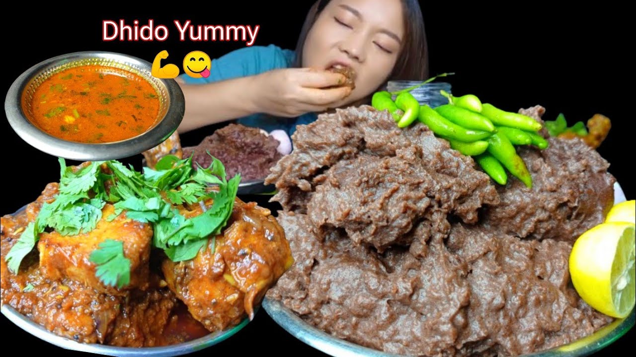 Eating Chicken Fried Leg piece With Dhido💪| King Chilli🥵 Eating Show |