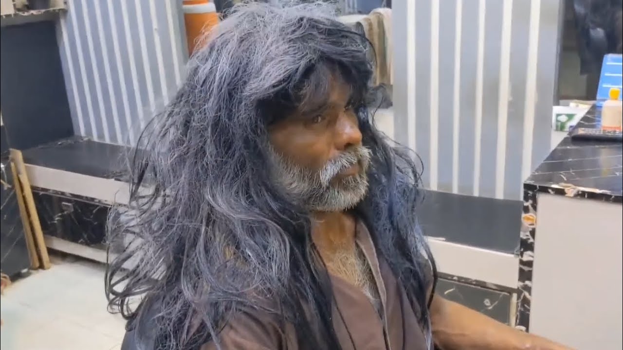 Homeless Man incredible Hair Transformation #hammadhairstudio 