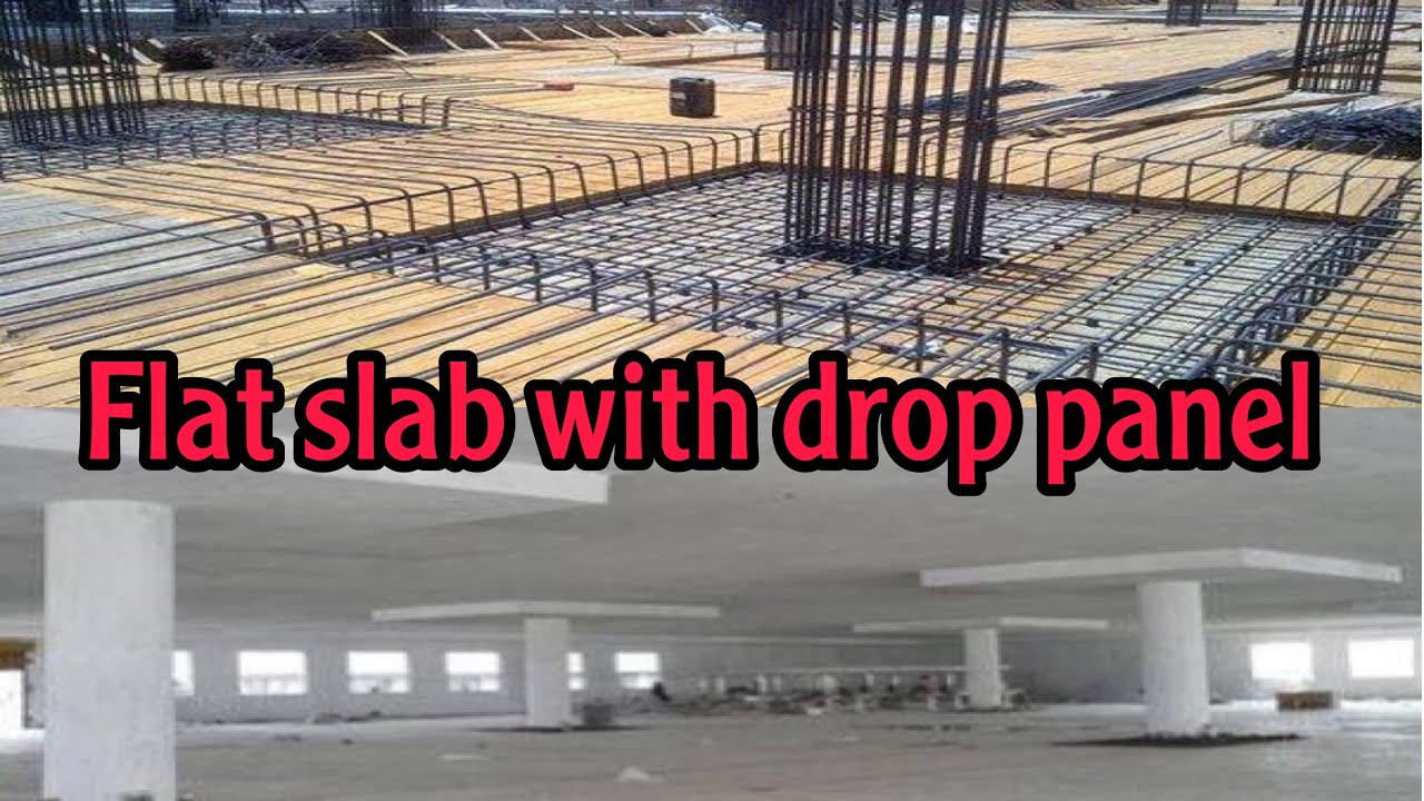 flat slab with drop panel  ( punching  دروب بانل لمقاومة )