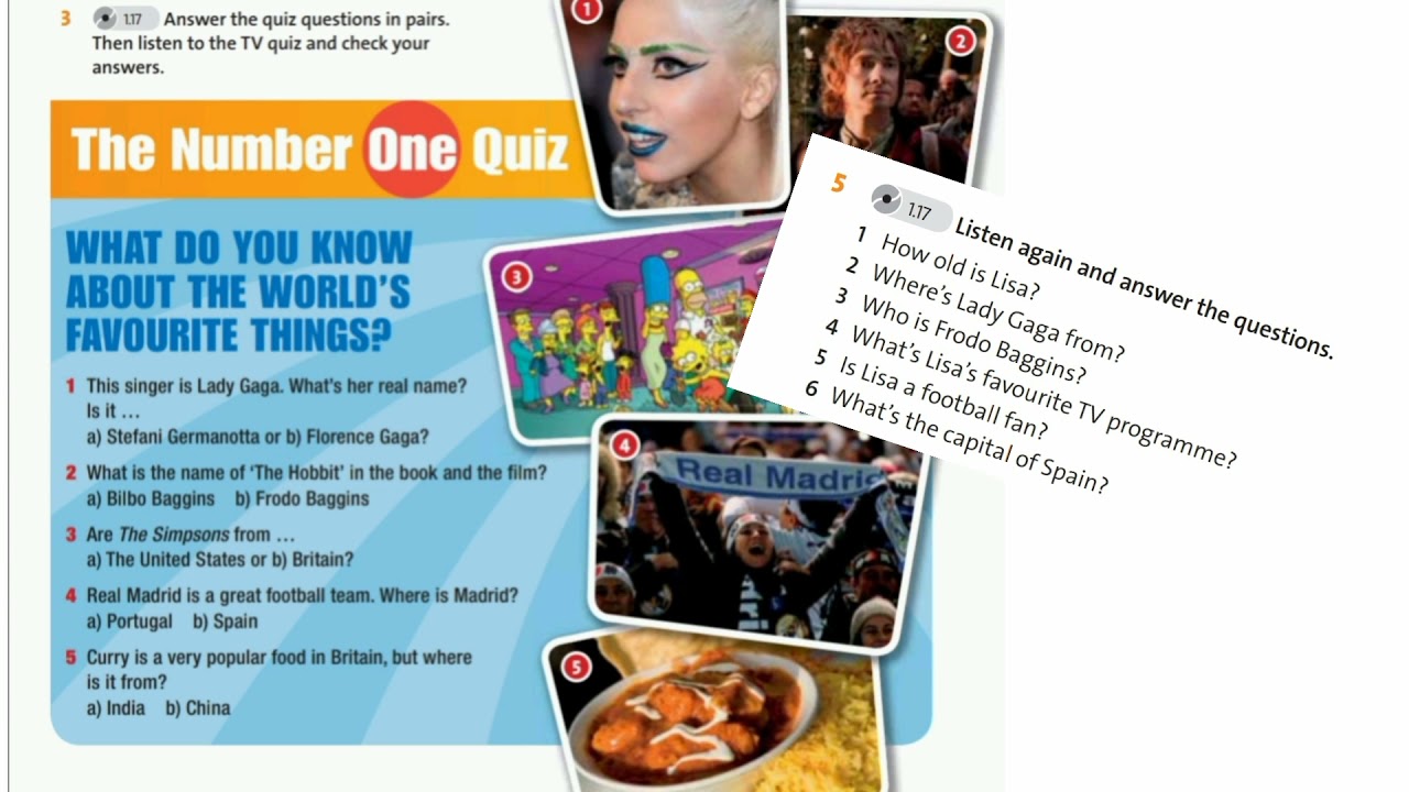 English Plus 5. Module 2. Nouns: favourite things. Ex 3,5 p.16