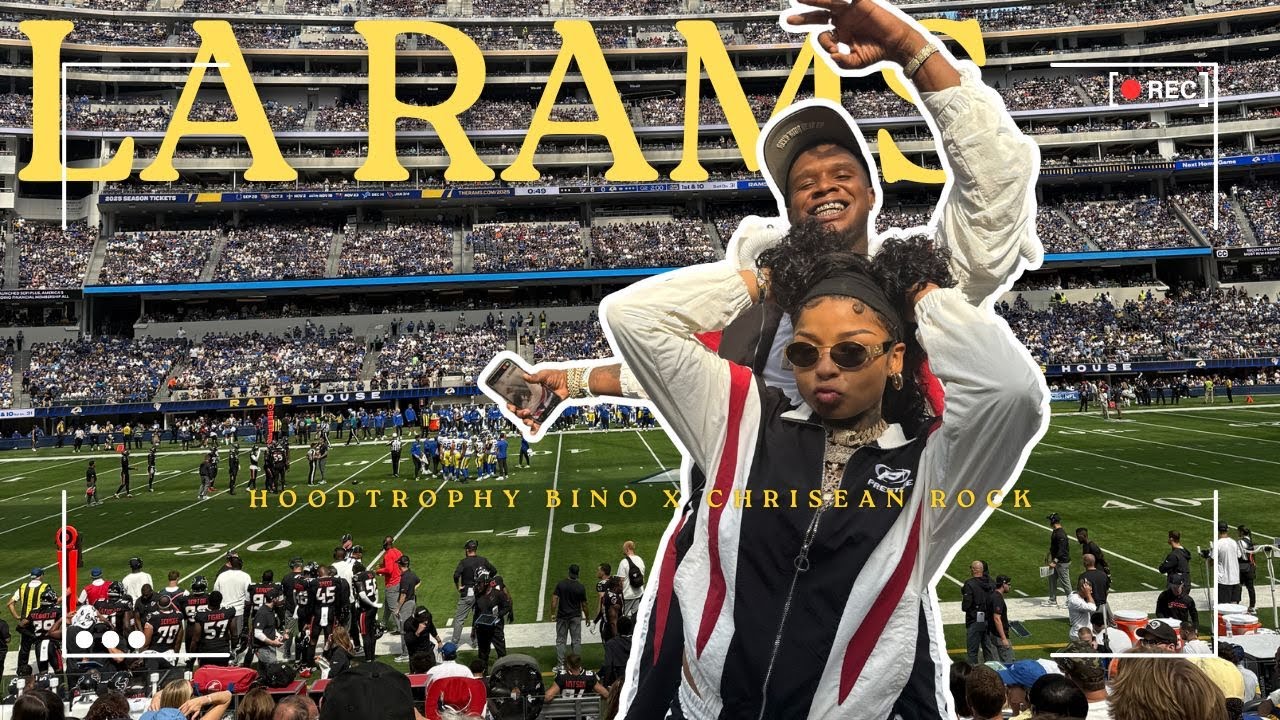 HoodTrophy Bino Takes Chrisean Rock NFL Date #hoodtrophybino #chriseanrock #nfl #larams