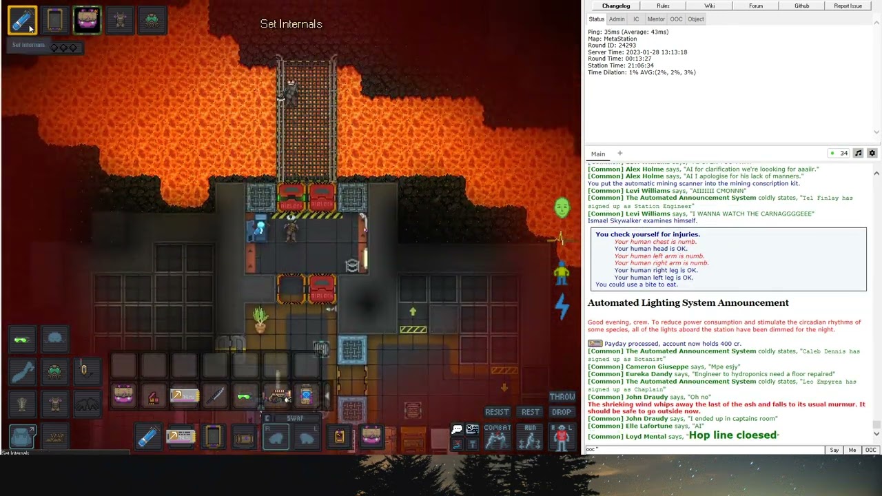 Sinlessmoon streams SS13 | Shaft Miner #1 - Lavaland? What's the worst that could happen?