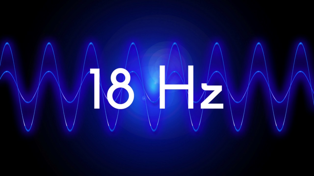 18 Hz clean sine wave BASS TEST TONE frequency
