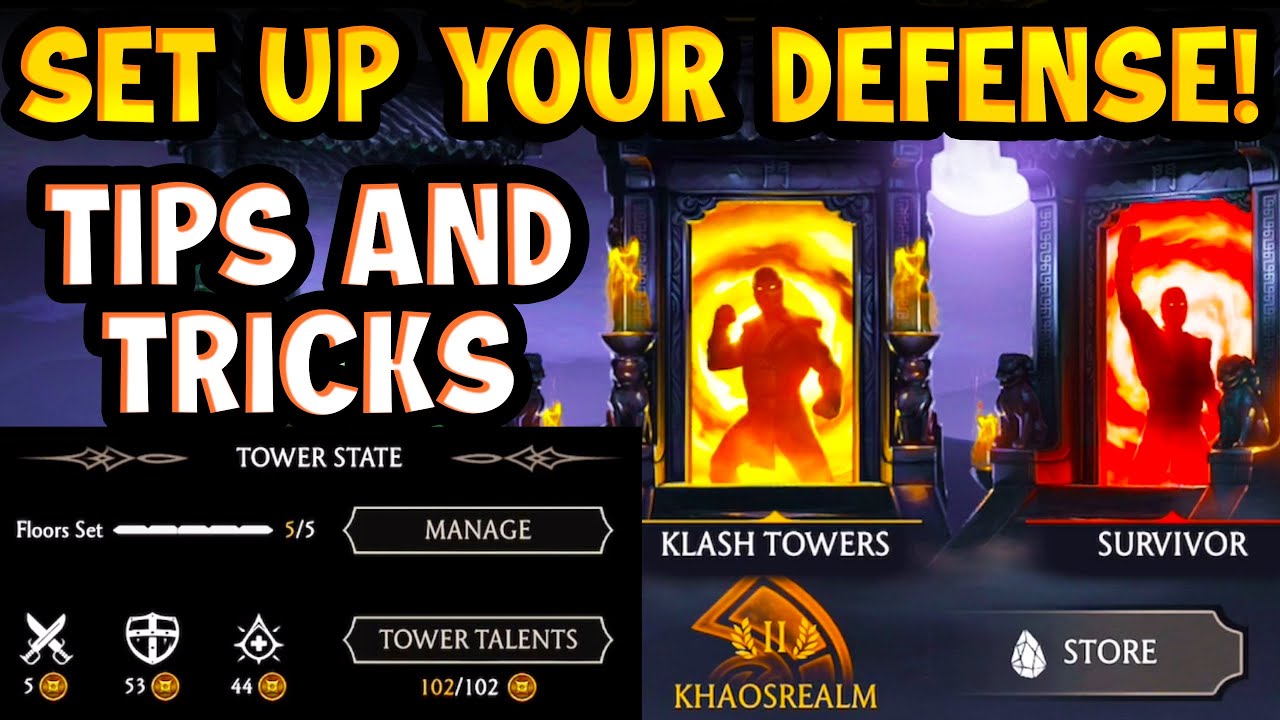 How to Set Up Klash Towers Defense in MK Mobile 7.0. Best Strategy and Talents.