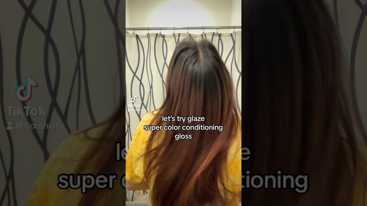 Trying GLAZE super color conditioning gloss ❤️ #haircare