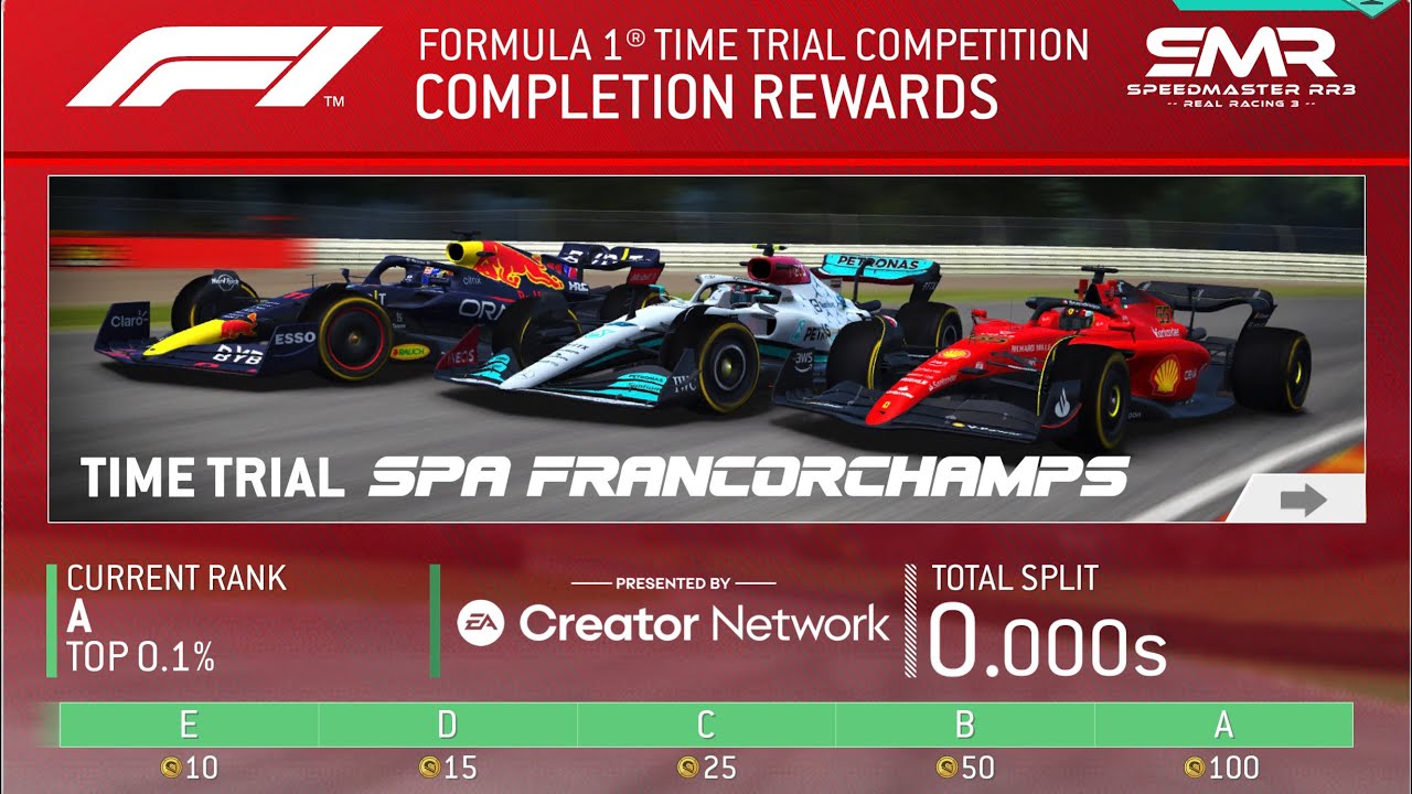 Formula 1® 2022 Time Trial Competition - Spa Francorchamps Hot Lap - Braking & Acceleration Points