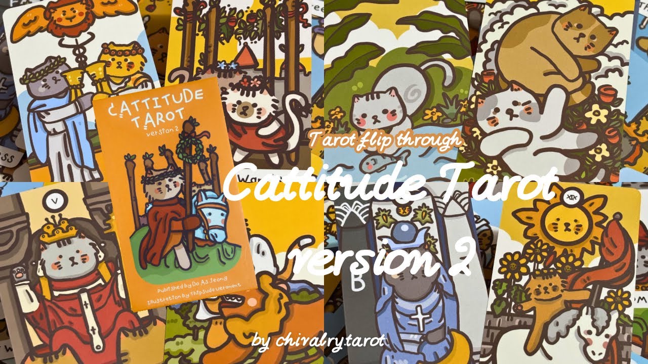 【塔羅牌開箱】Cattitude Tarot Version 2 貓咪態度塔羅牌2 flip through by chivalry.tarot🤍
