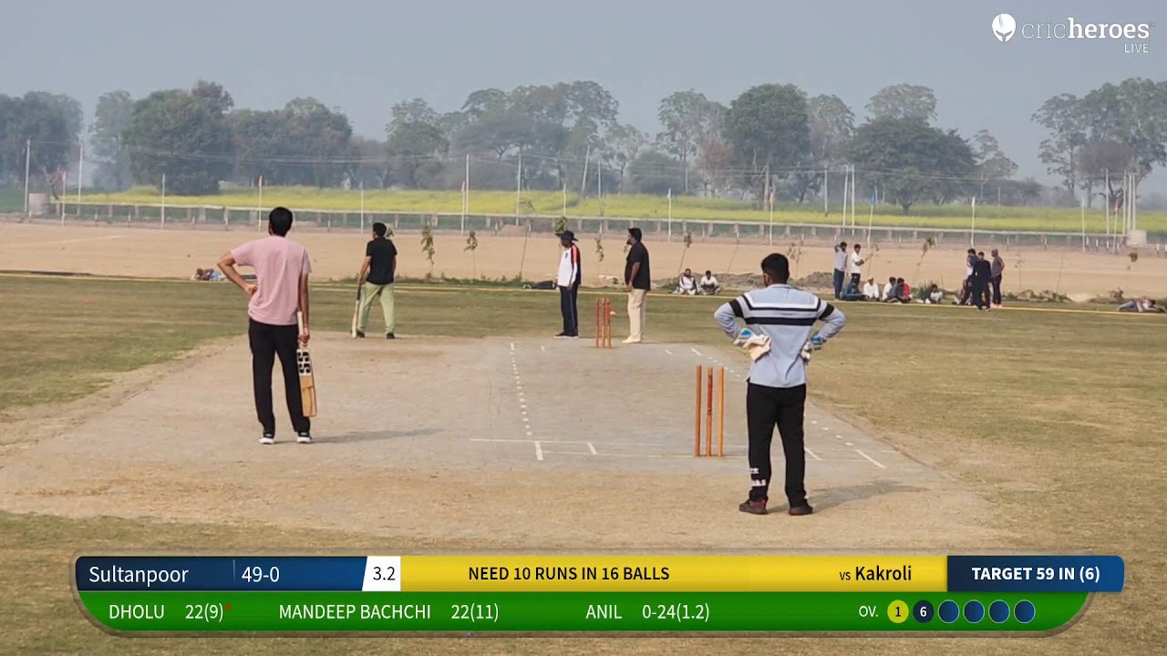 Kakroli vs Sultanpoor live cricket match | ch.sube Singh memorial cup Dohka hariya live - ch.subbe