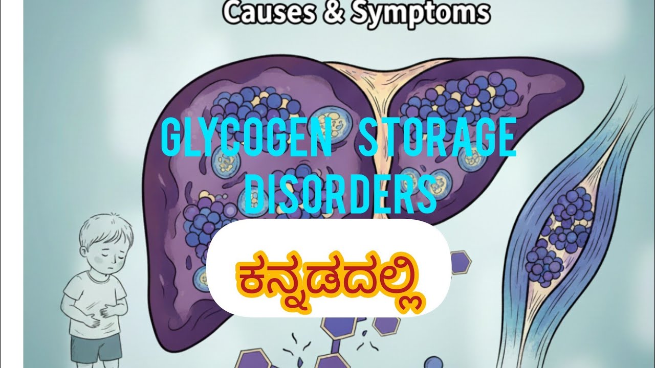 Glycogen storage disorders explained in kannada ಕನ್ನಡದಲ್ಲಿ 