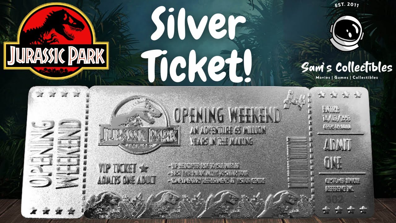 Jurassic Park Opening Weekend VIP Silver Ticket by Fanattik | Unboxing & Review!