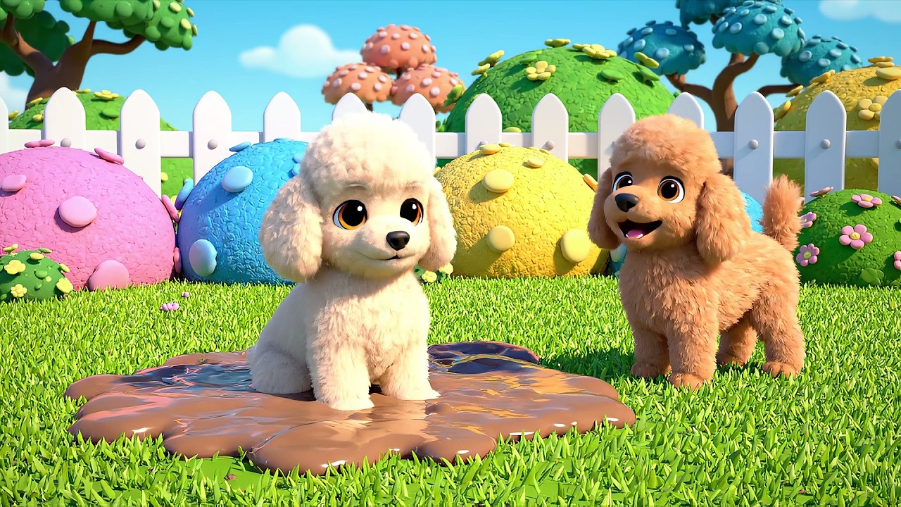 Cinco Cachorritos de Juguete ¡Corre, Corre! | Canciones de Animales y Rimas Infantiles