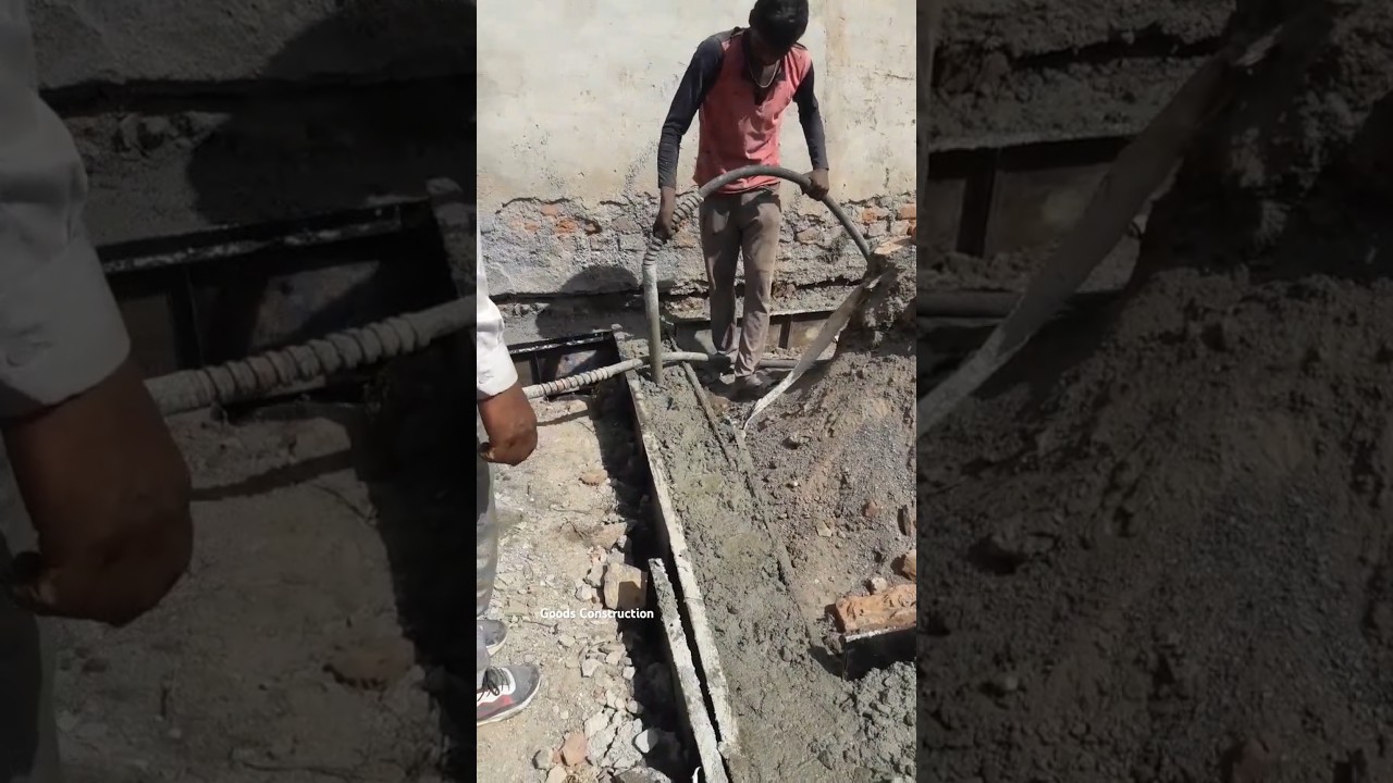 How To Use Vibrator For Plinth Beam 🔥😱 #shorts #viral #trending #reels #tools #vibrator