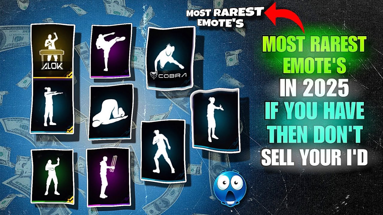 MOST RAREST EMOTE'S IN 2025  😱#freefire