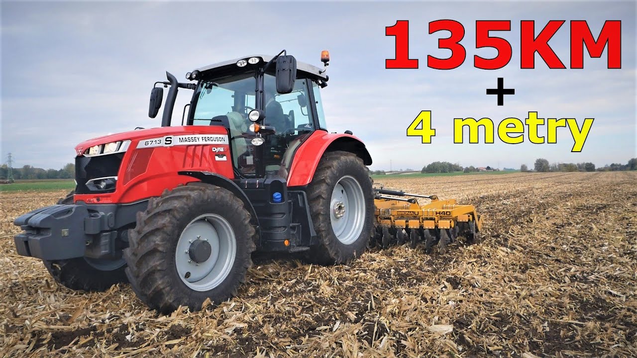 Testy Massey Ferguson 6713S - Talerzowanie Po Kukurydzy 2020 / Rolnik Pracuje
