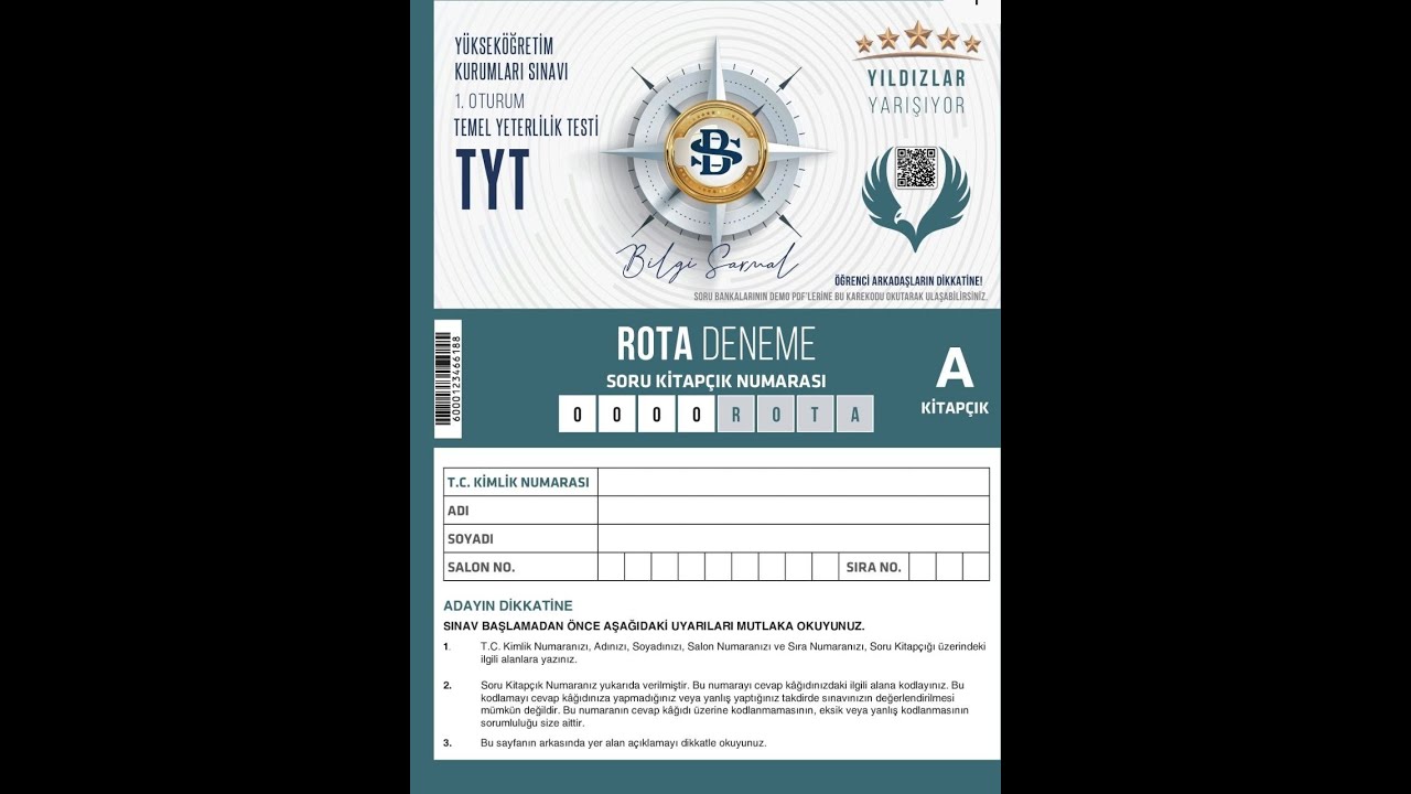 BİLGİ SARMAL TYT ROTA DENEME MATEMATİK ÇÖZÜMLERİ