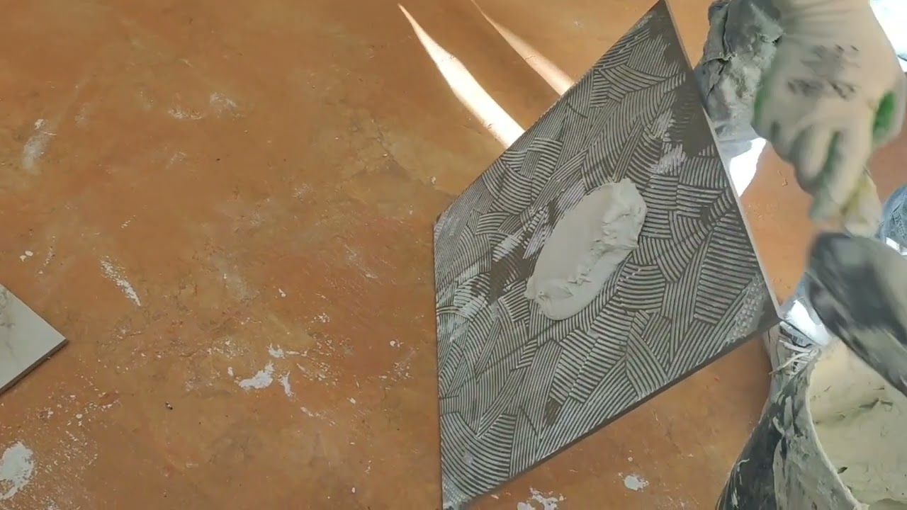 تطبيك البورسلين بالماده لاصقه