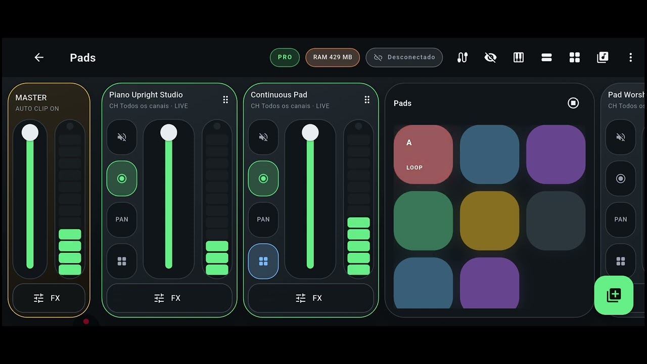 MIDILIVE: Maneiras de utilizar os PAD's