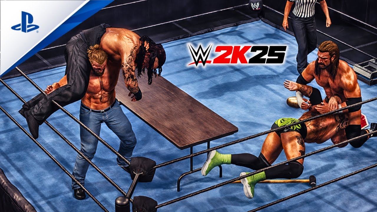 WWE 2K25 — Брок против Батисты против Трипл Эйча против Андертейкера | Полный матч | Эпоха SmackD...