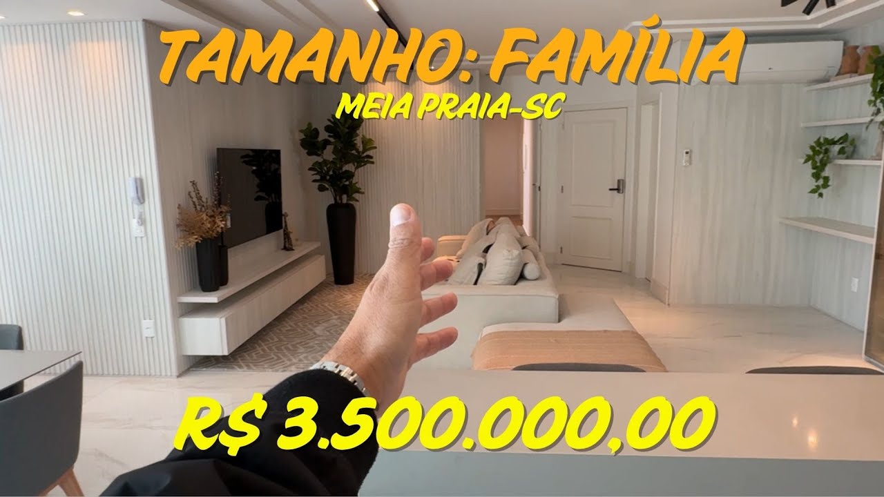 Apartamento Tamanho Fam&iacute;lia, na Meia Praia em Itapema-SC