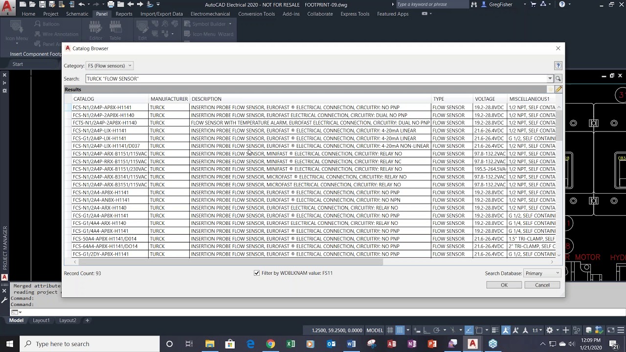 AutoCAD Electrical Footprint Database