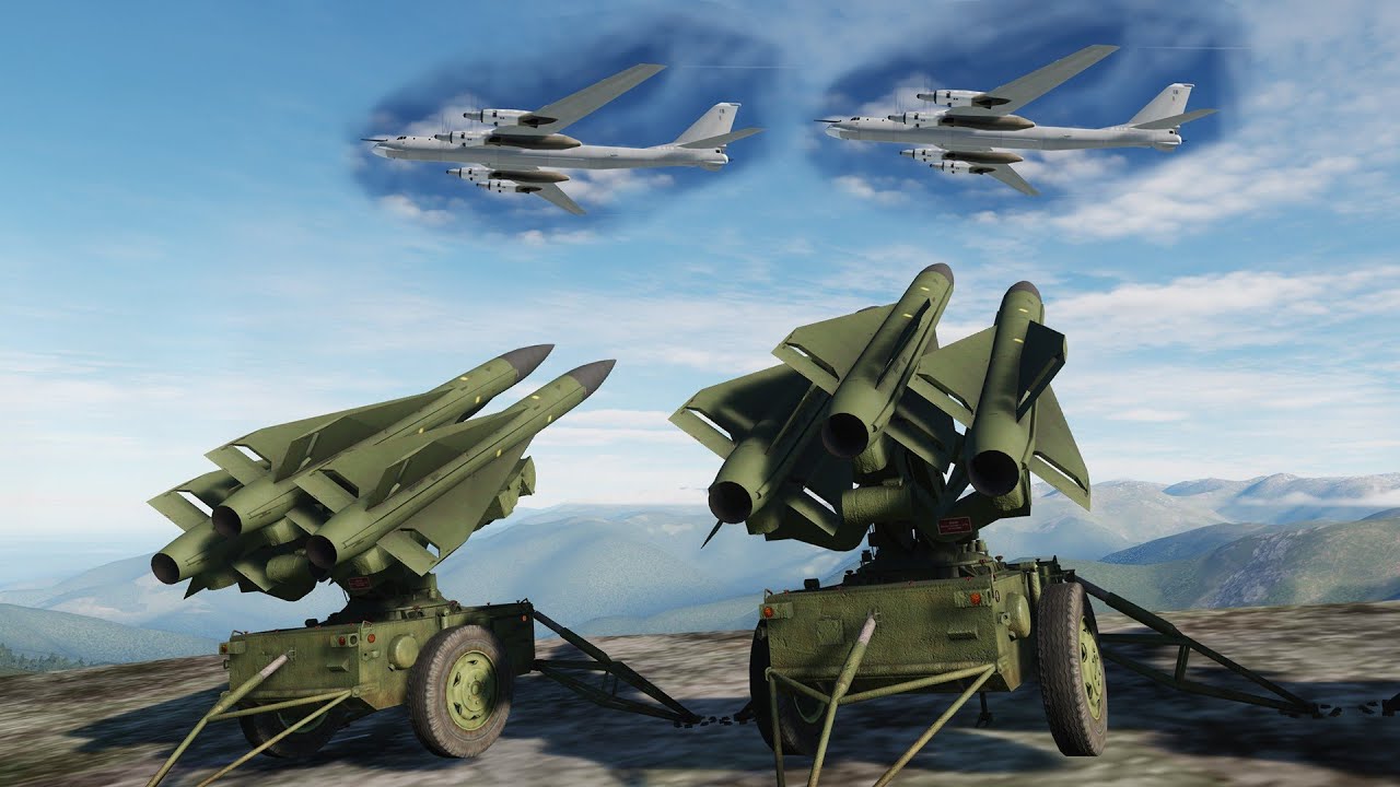 HAWK Air Missile Defense Tu-95 Bombing, B-1B Missile Attacks, F-15E Bombing - DCS World