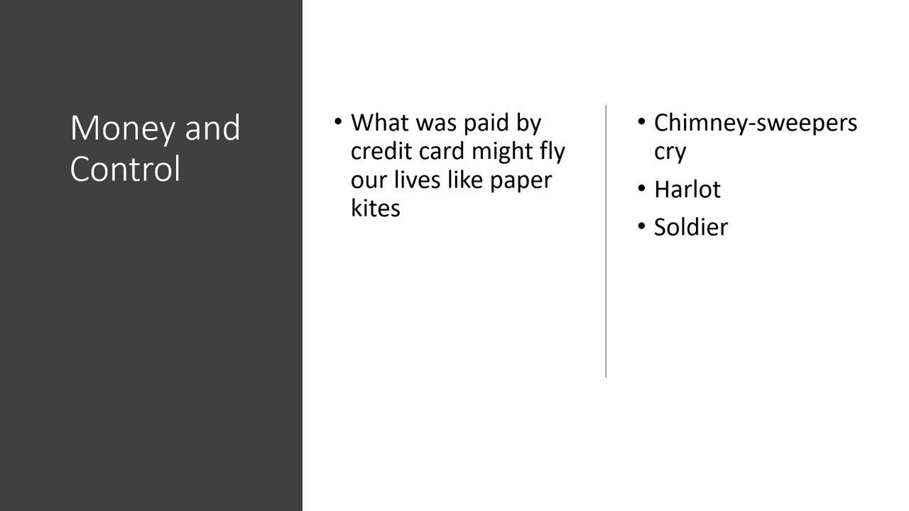 Tissue and London Comparison