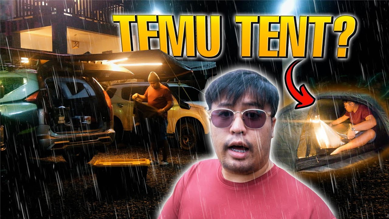 BUDGET Tent from TEMU? Will it HOLD up? | Montero Sport Car Camping