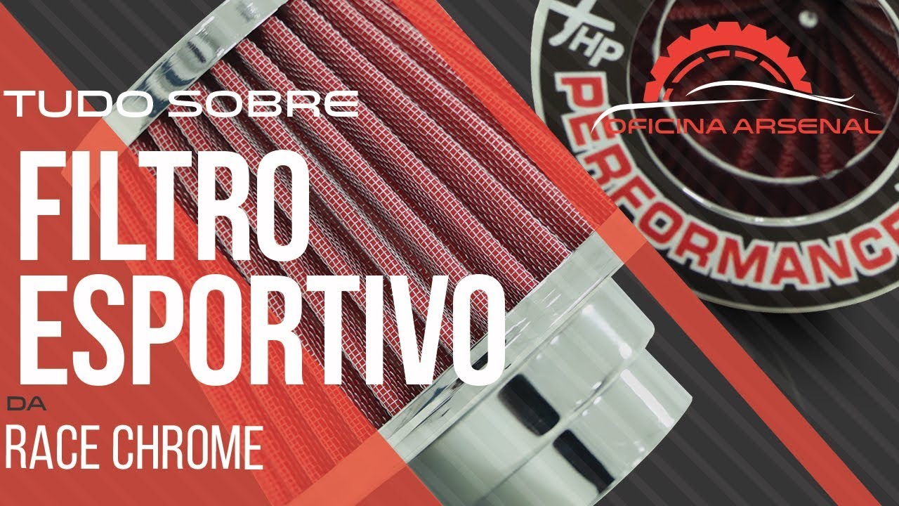 Filtro esportivo intake Race Chrome | ArsenalCar