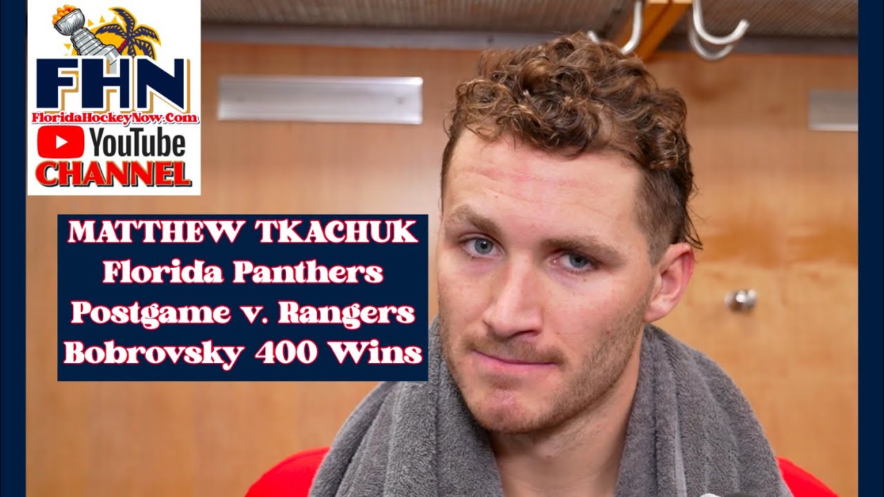 Matthew Tkachuk: Florida Panthers Beat Rangers, Bobrovsky Gets NHL Win No. 400