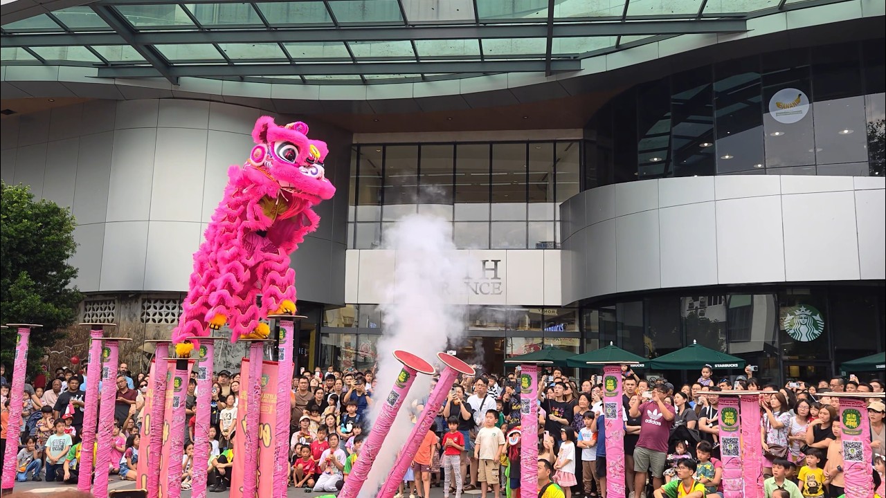 Acrobatic Lion Dance (múa lân 高桩舞獅) by Khuan Loke 群乐 @ The Starling Mall, Malaysia CNY2026 0208