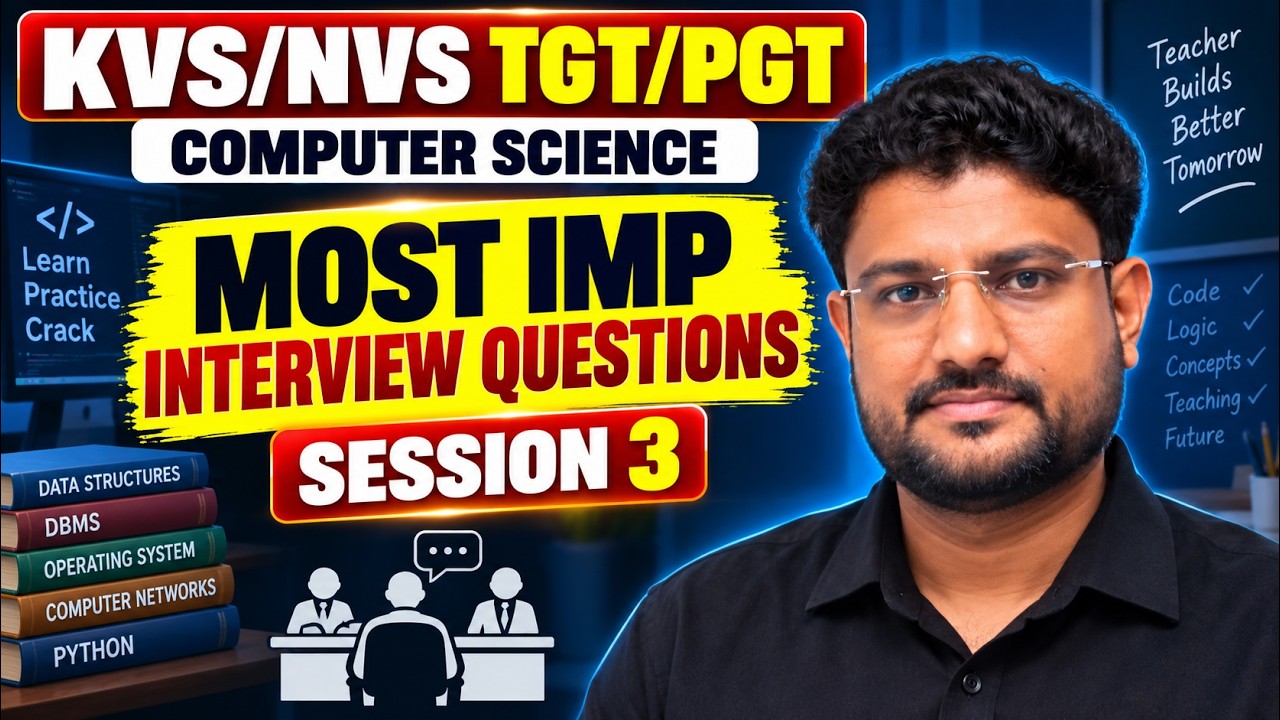 10. Rapid revision interview questions session 3 | KVS/NVS TGT/PGT