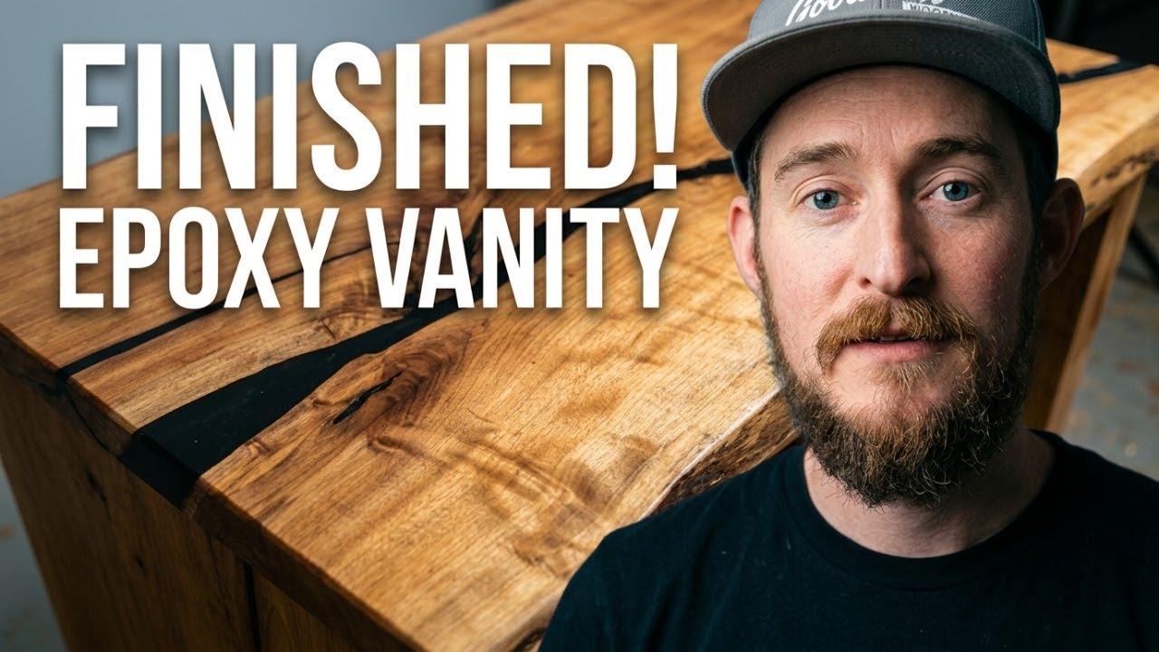 Live Edge Cherry Vanity Build || Wood to Stunning Bathroom Feature