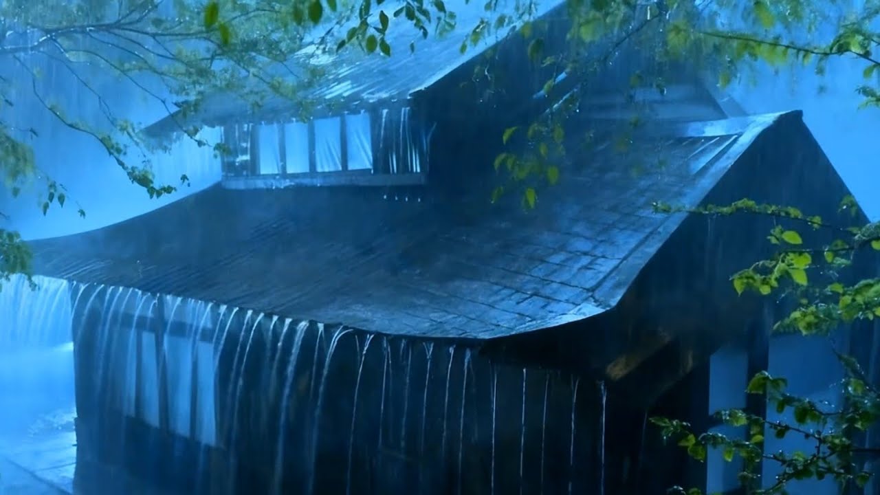 Insomnia Relief Tonight 🌧️ Torrential Rain & Thunder in a Lonely Forest
