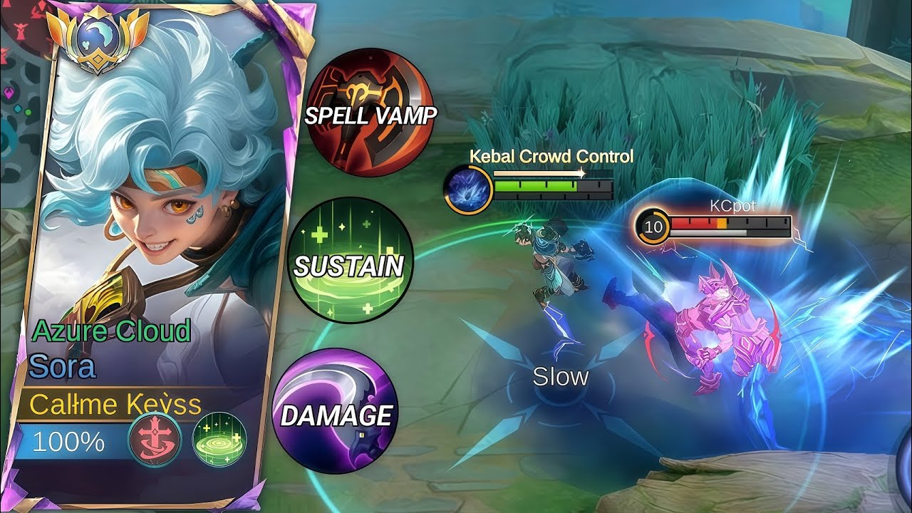 SORA PAKAI SPELL INI JADI MAKIN KUAT DI LANING PHASE ! PHOVEUS PUN DI BUAT TAK BERKUTIK | SORA MLBB
